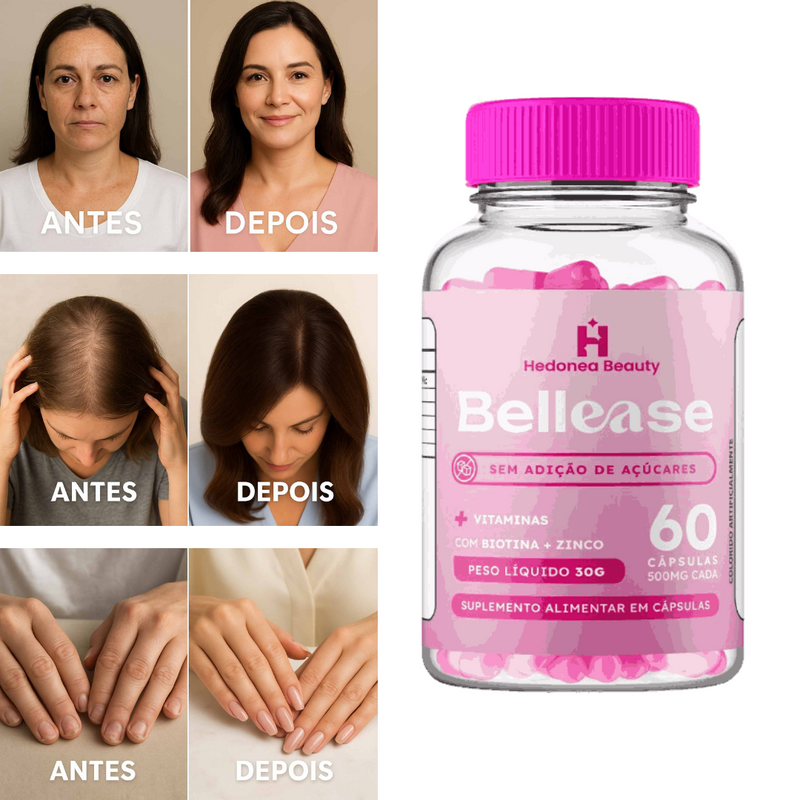 Bellease - Cabelo Forte, Pele Radiante e Unhas Resistentes em 30 Dias