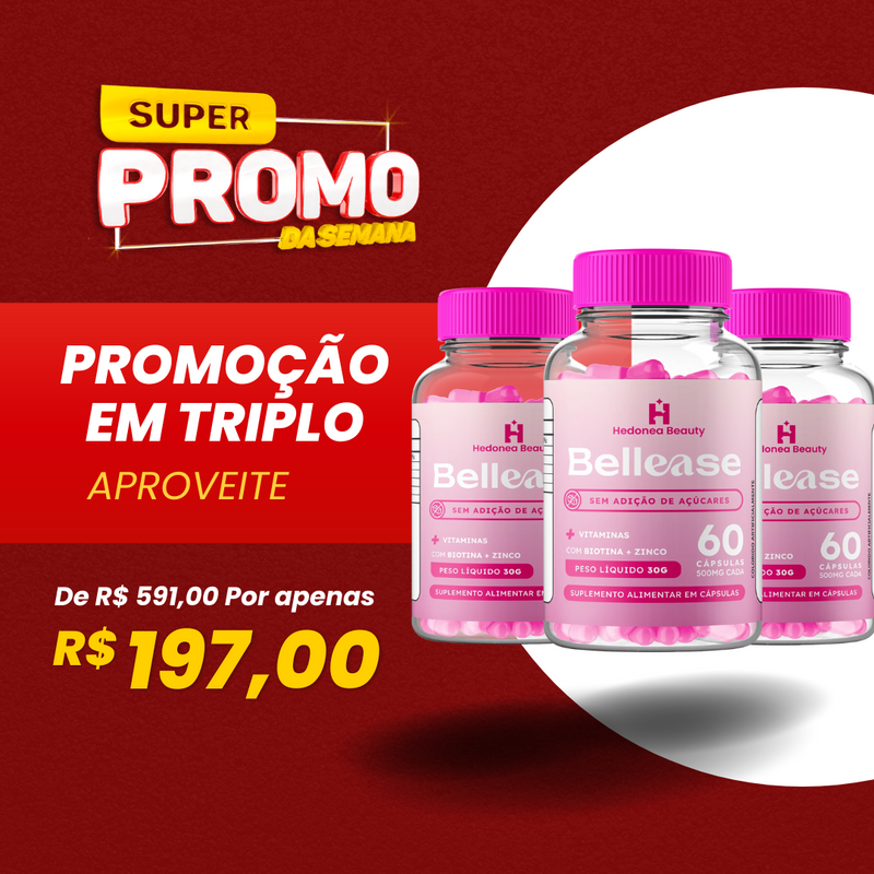 Bellease - Cabelo Forte, Pele Radiante e Unhas Resistentes em 30 Dias